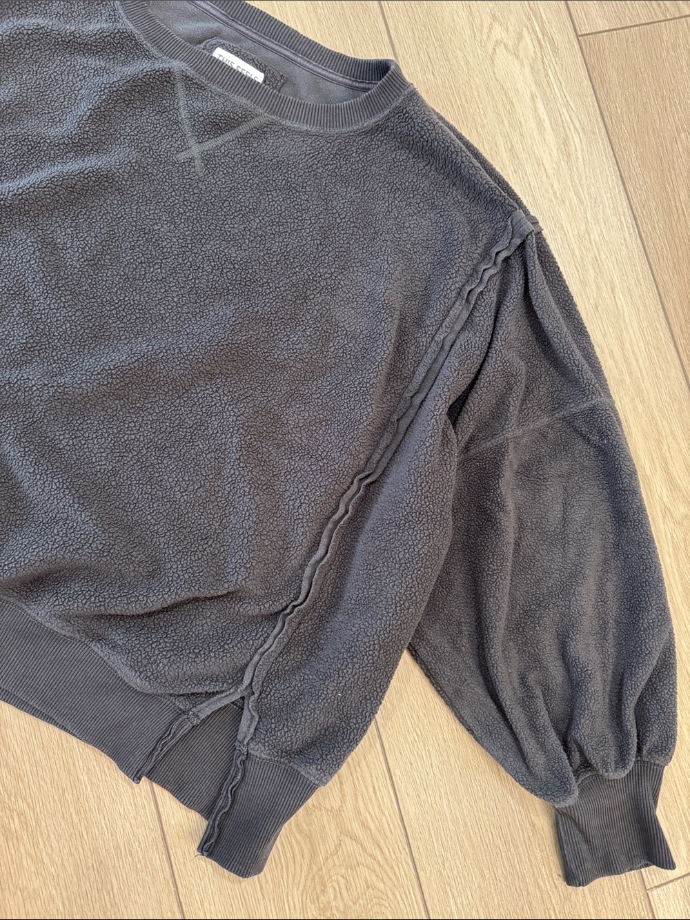 American Eagle Huggable Fleece Pull Over Sweatshirt Sz L Gray Comfy Loungewear
